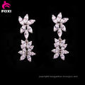 New Fashion Flower Gemstone Bridal Stud Earrings